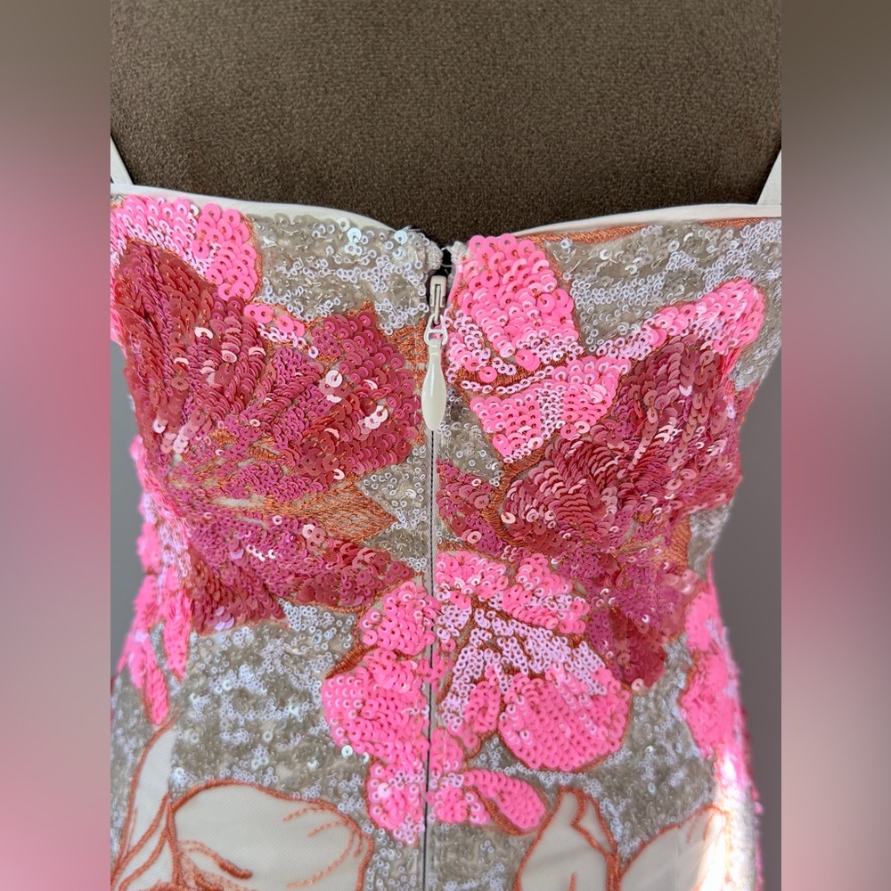 Muse Pink and Red Floral Sequin Maxi Dress - Picture 9 of 16